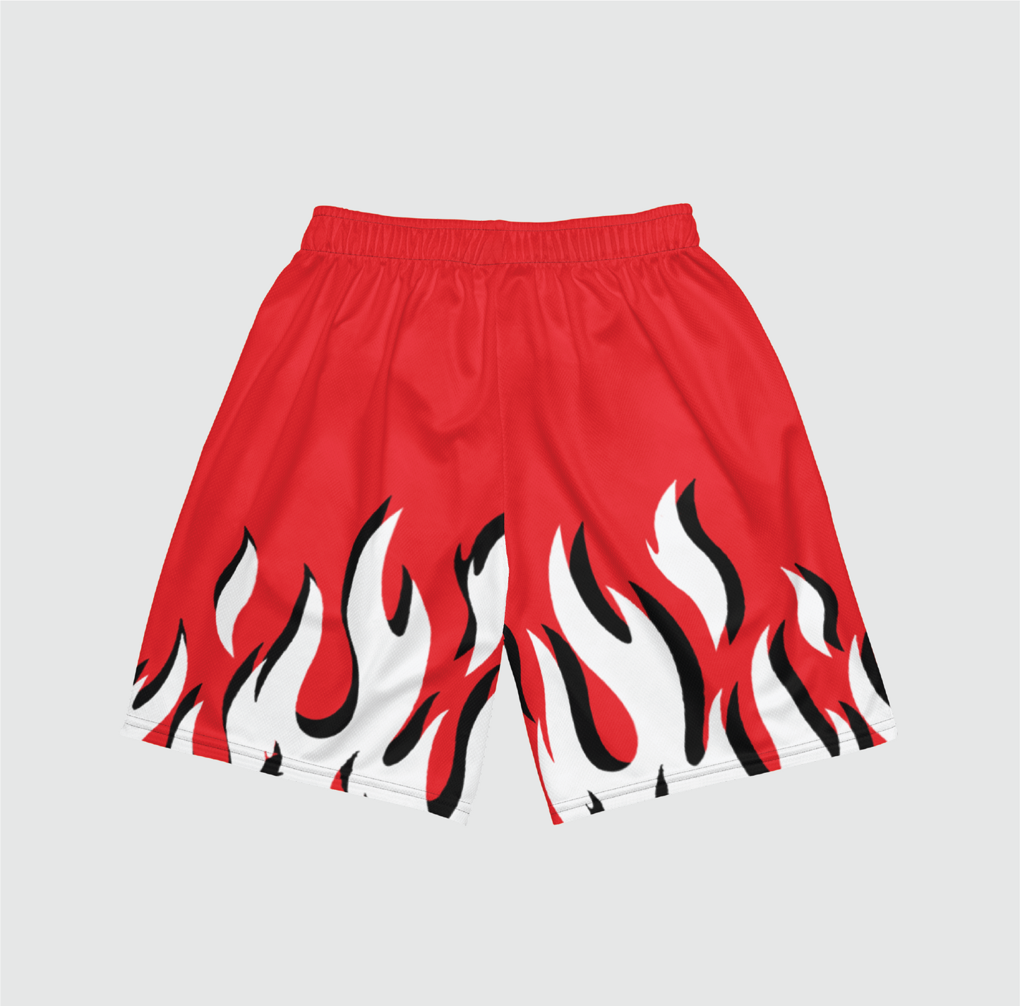 Red Flames Mesh Shorts