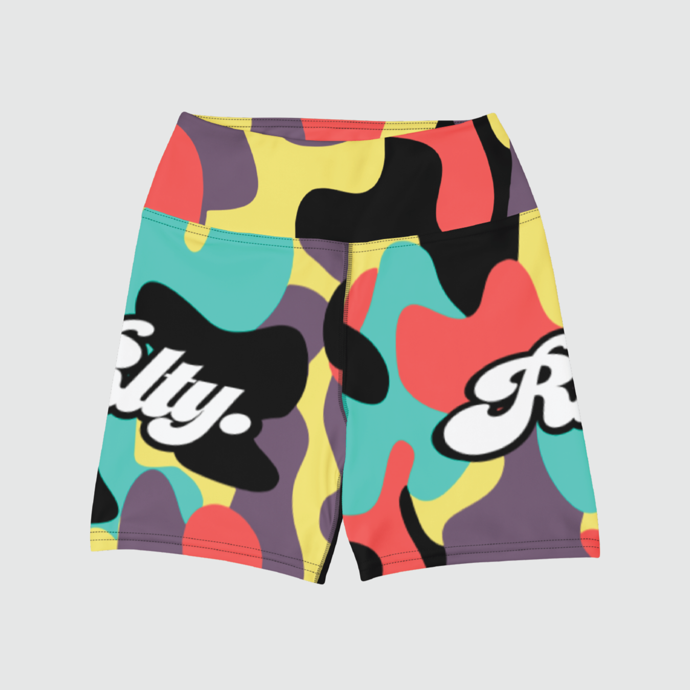 Color Camo Yoga Shorts