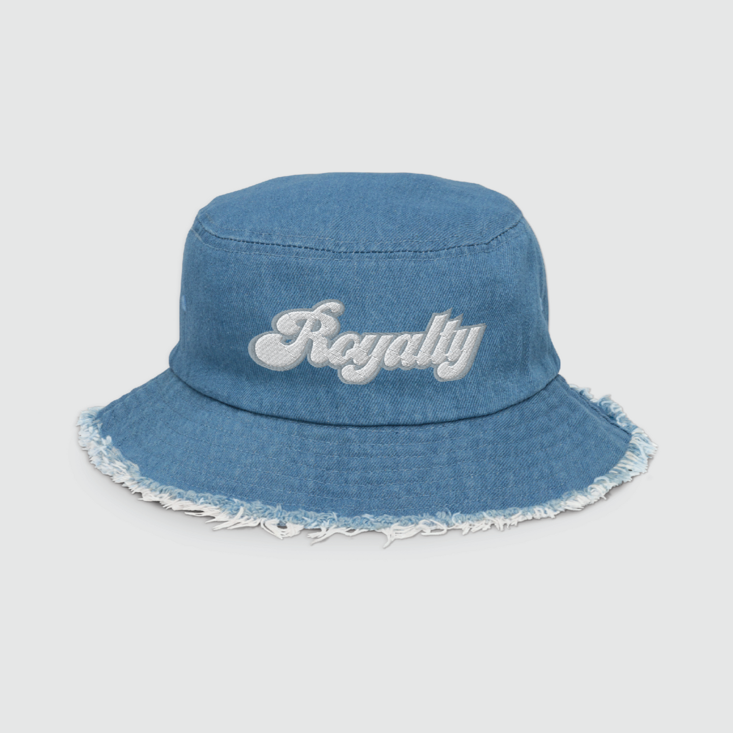 Script Distressed Bucket Hat