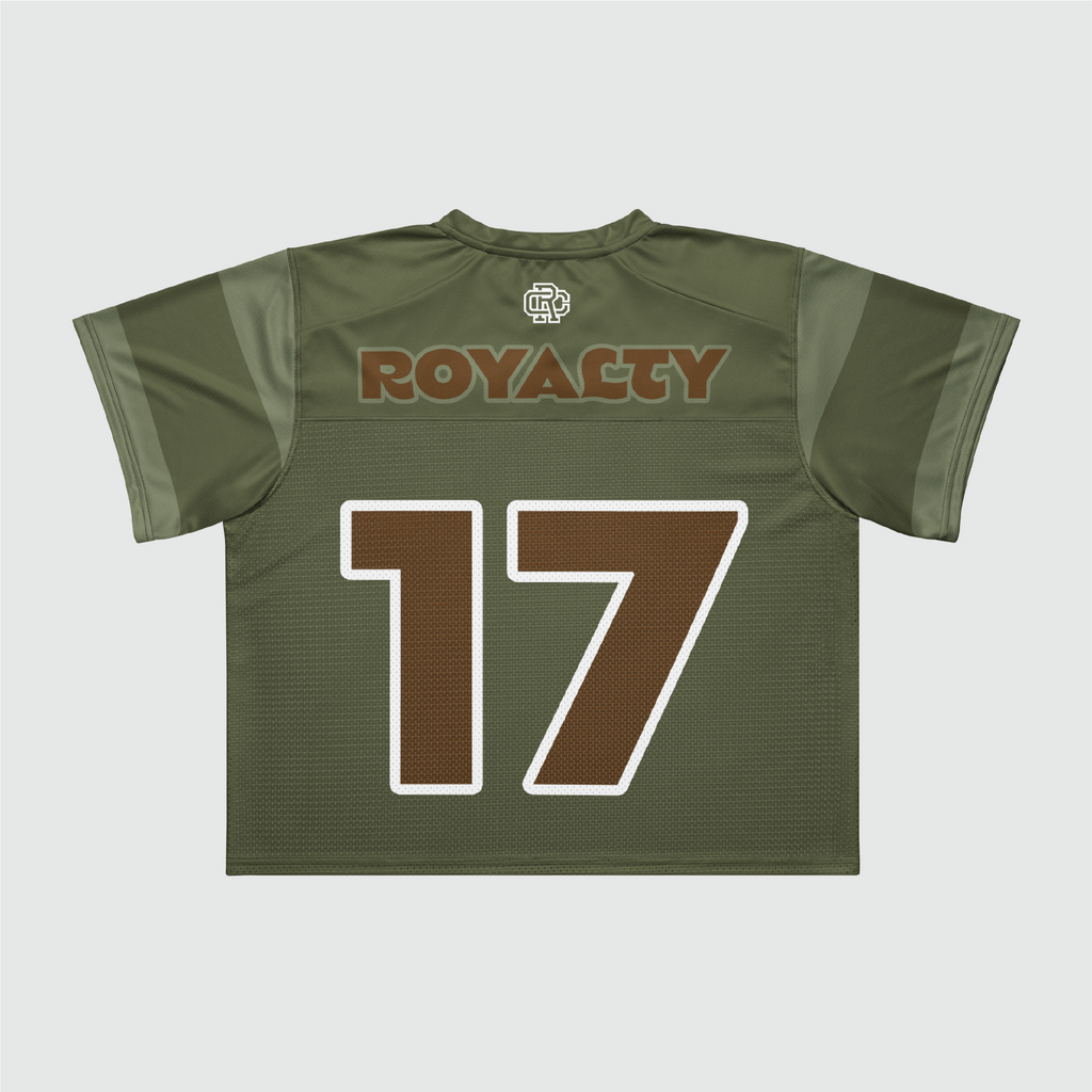 Olive Boxy Football Jersey