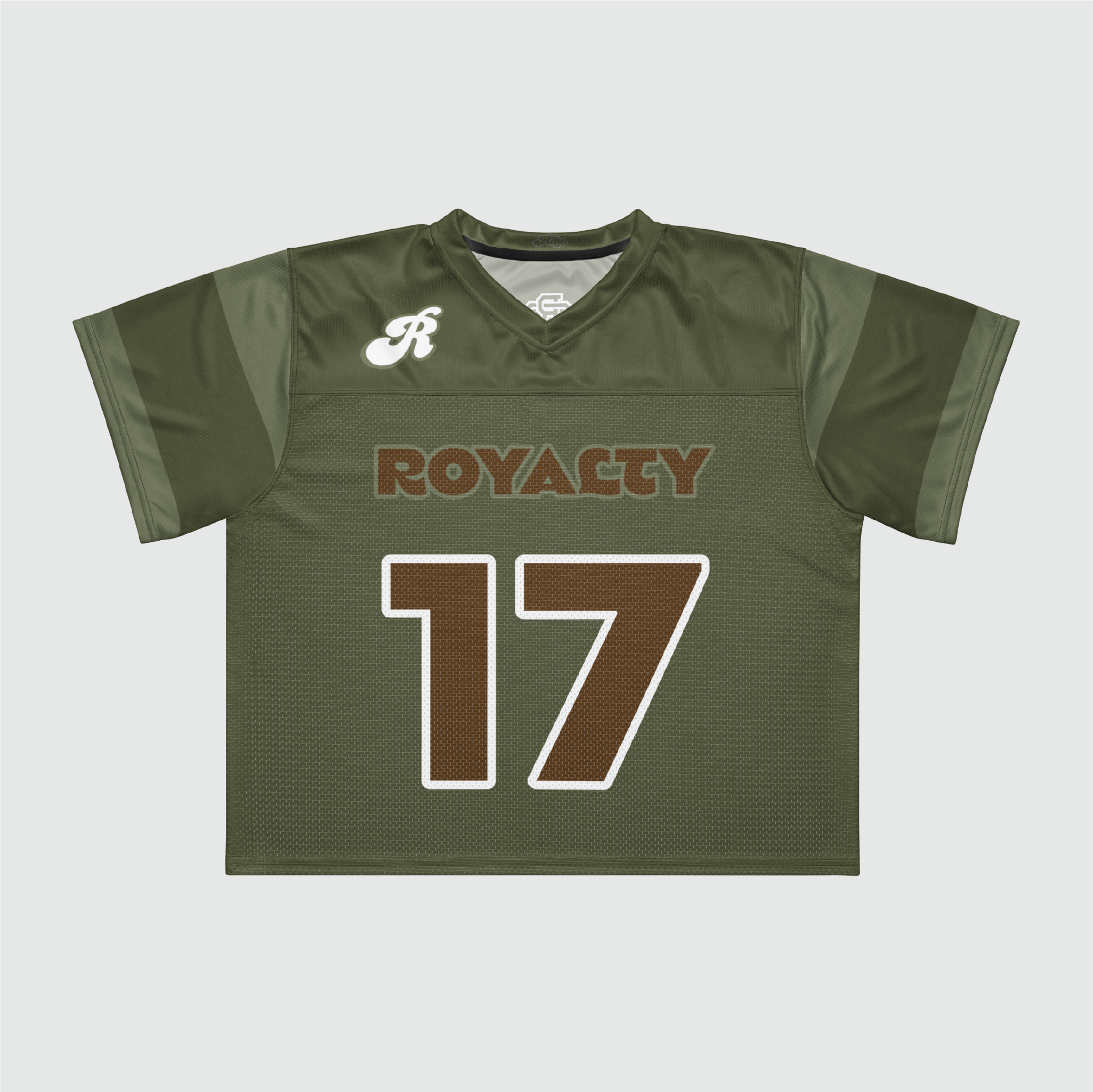 Olive Boxy Football Jersey