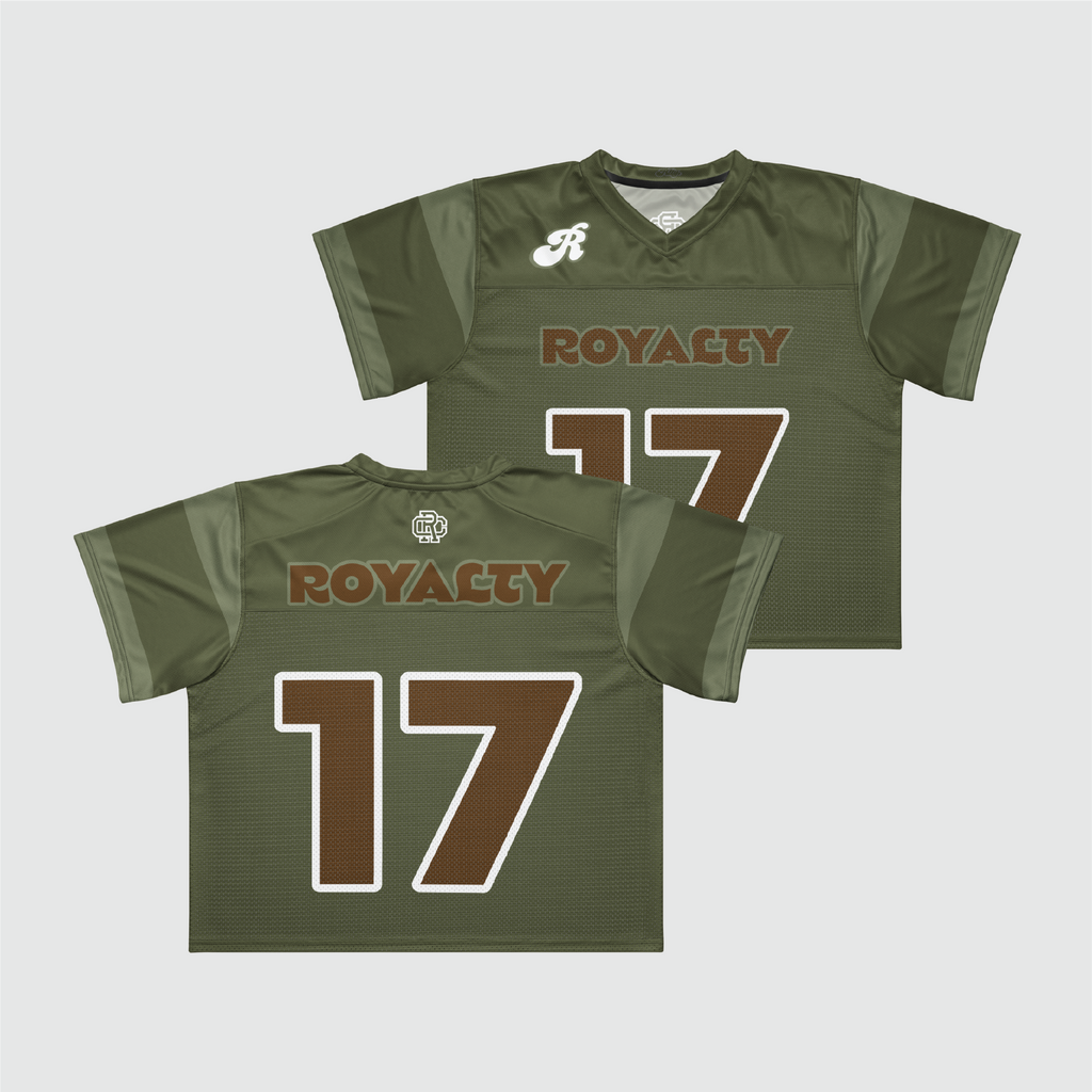 Olive Boxy Football Jersey