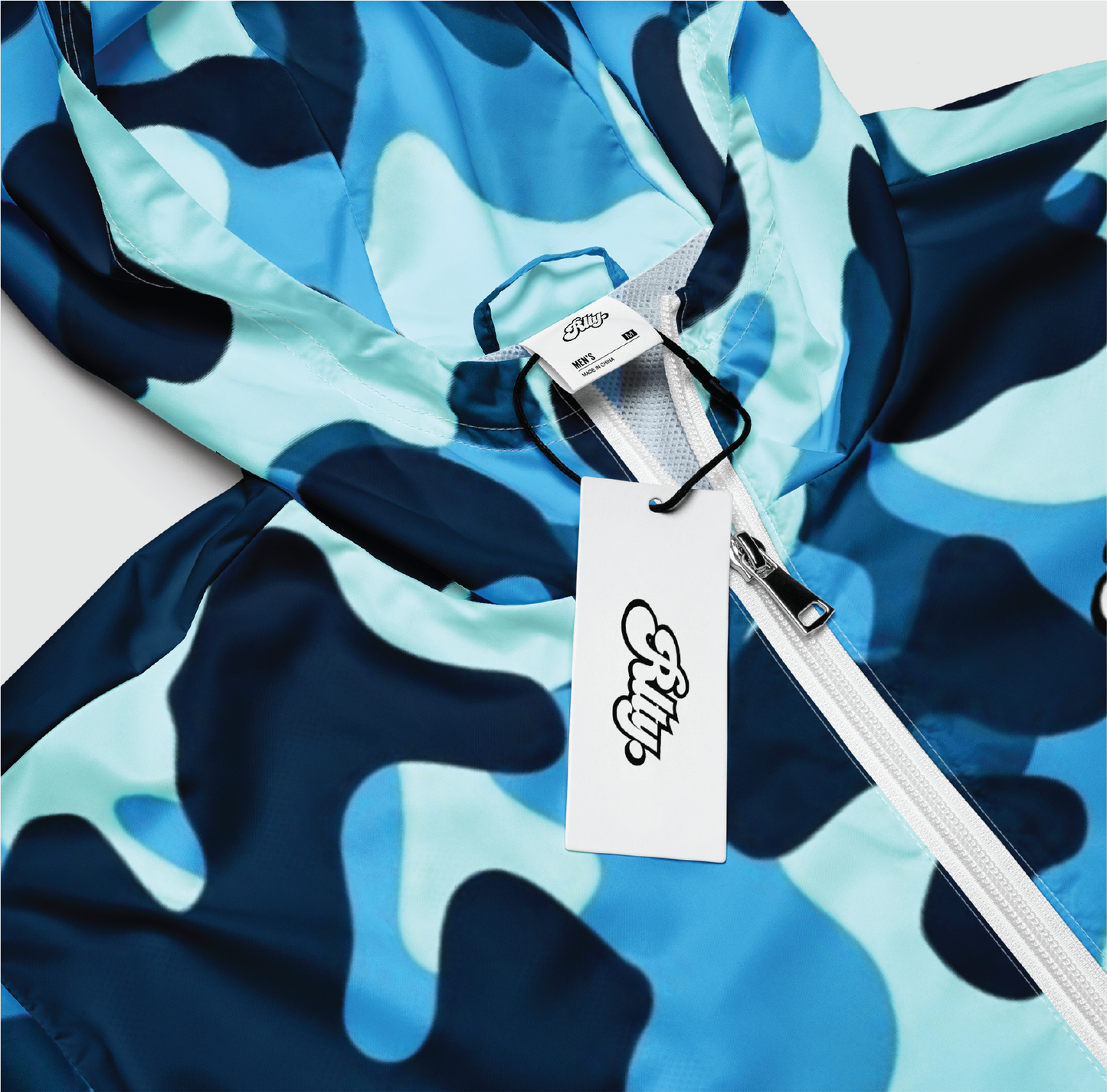 Blue Camo Windbreaker