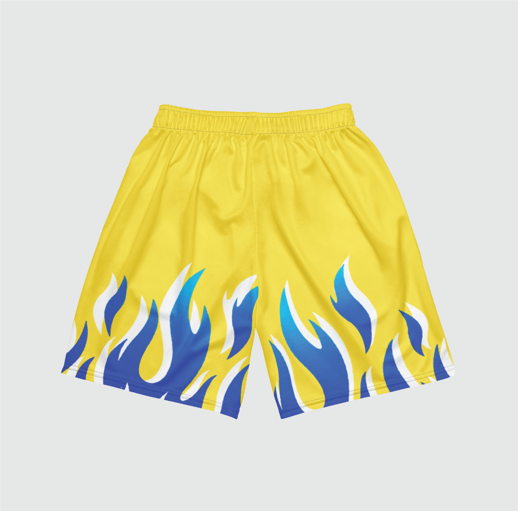 Blue Flames Mesh Shorts