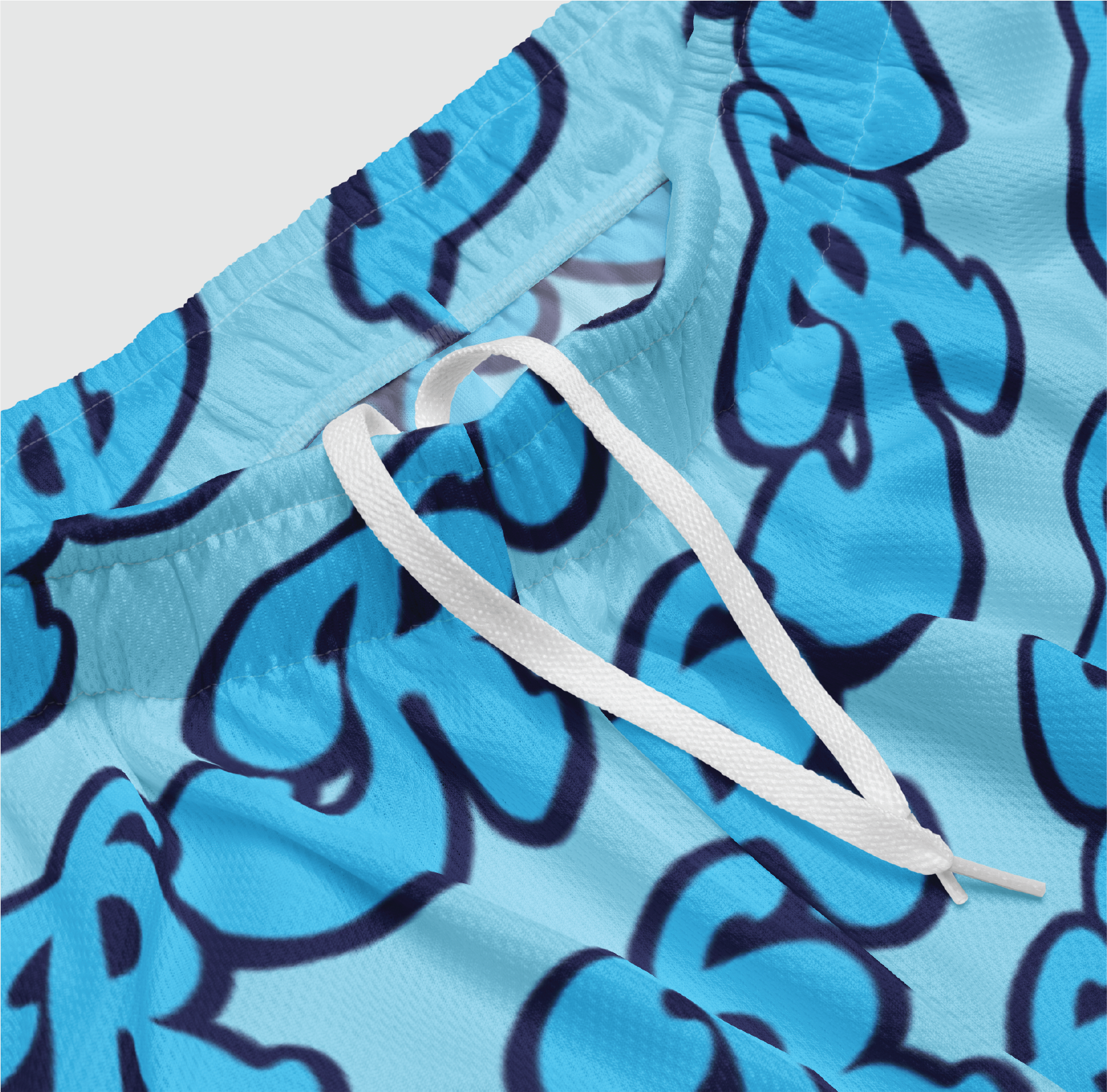 Bubble Letter Mesh Shorts